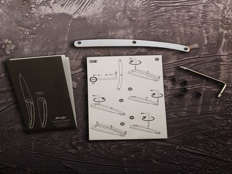 Griff in Aluminium hellgrau, für Deejo 27GR