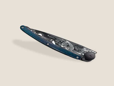 Deejo 37g, Blaues Buchenholz / Van Life