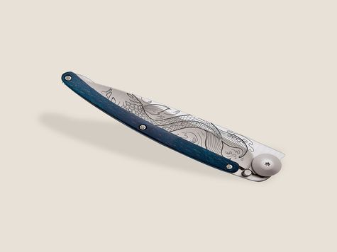 Deejo 37g, Blaues Buchenholz / Fisch