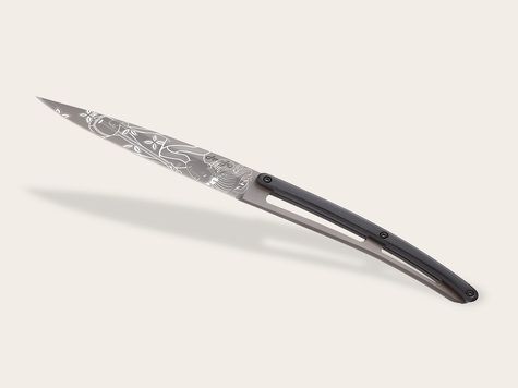 6 Deejo Tafelmesser Prestige, Ebenholz / Japan