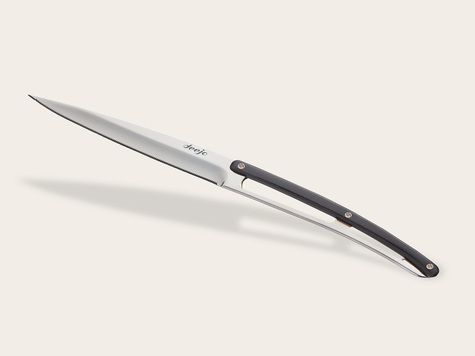 6 Deejo Tafelmesser Prestige Serrated, Ebenholz